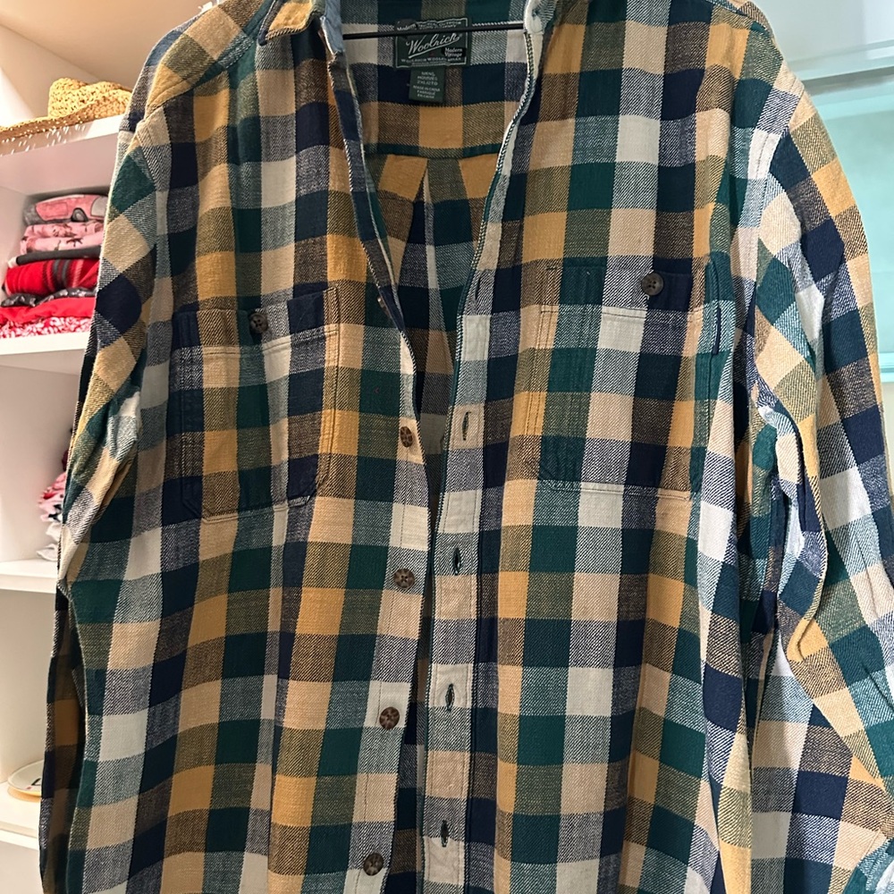 Modern Vintage Men's Plaid Shirt - Green and Yellow - Picture 3 of 4